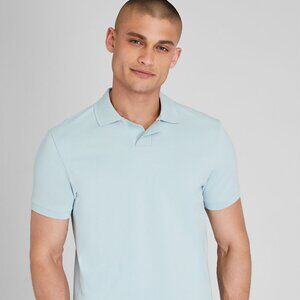 Club Monaco Johnny Collar Polo in Light Blue / Men's Small
